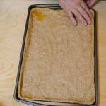 pasta pizza integrale nella teglia